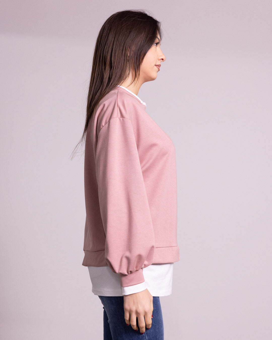 Felpa con finta t-shirt