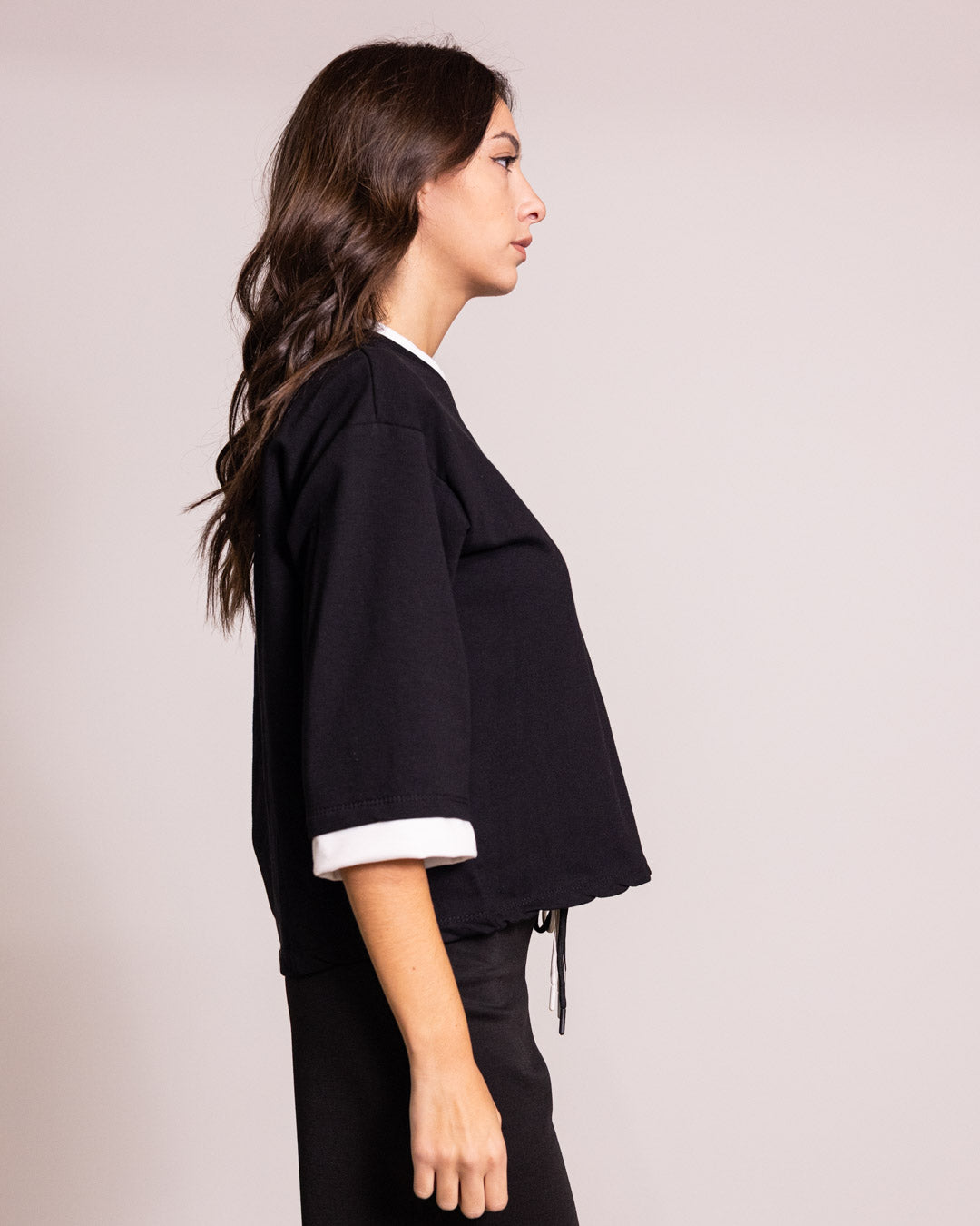 Felpa con manica 3/4