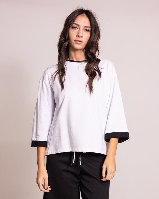 Felpa con manica 3/4