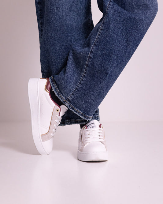 Sneakers bianco/bordeux