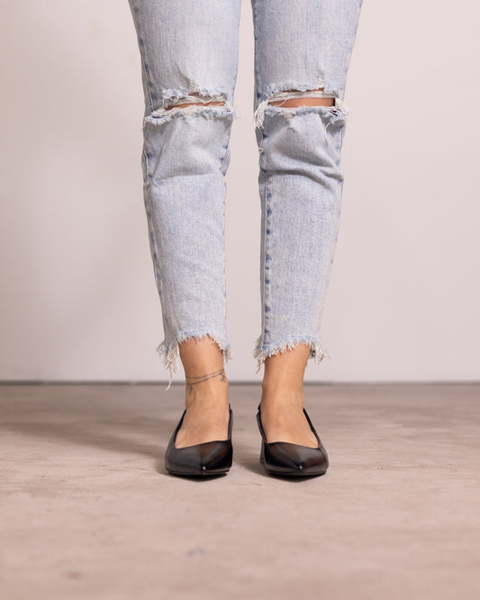Décolleté slingback tacco quadrato