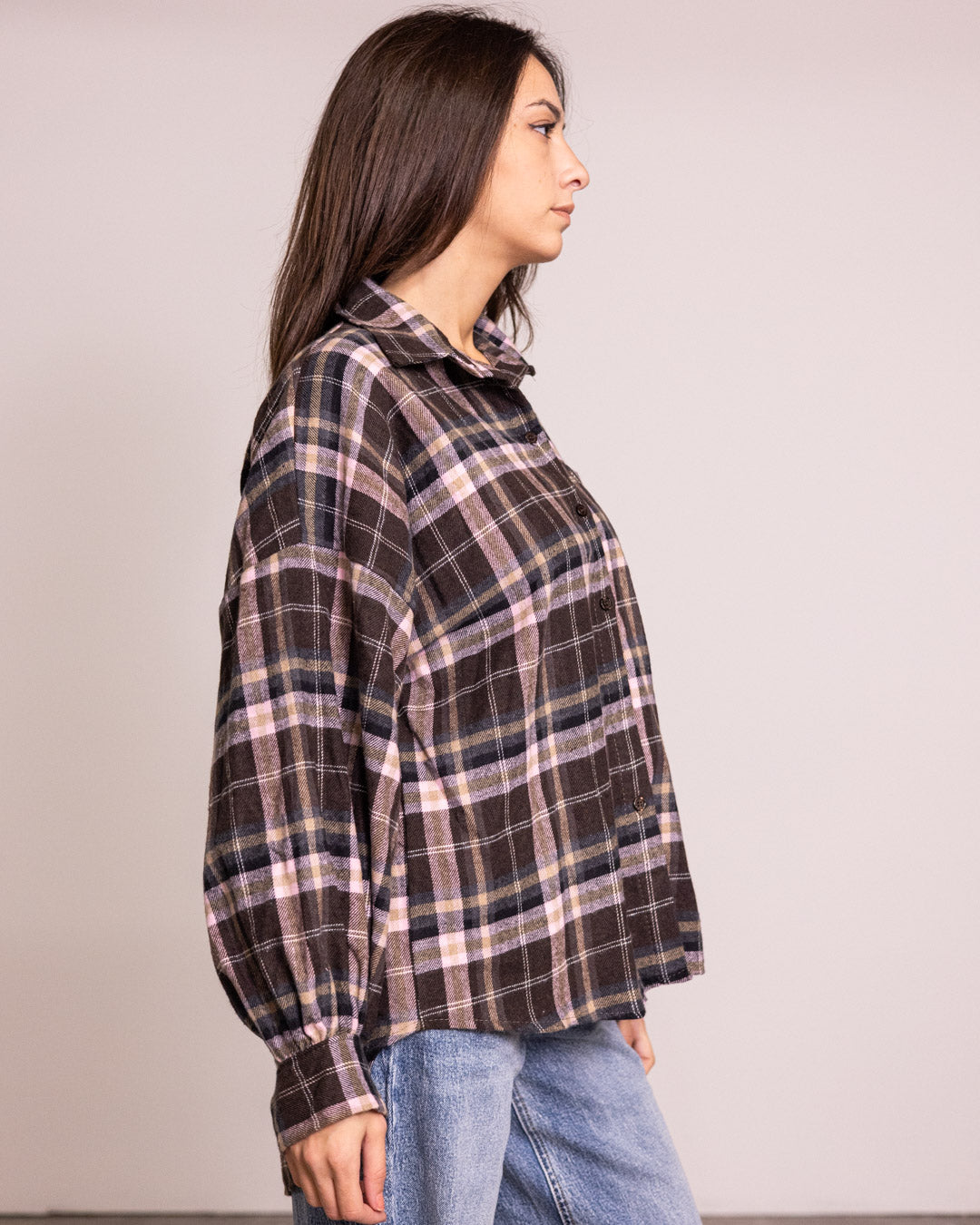 Camica oversize misto lana