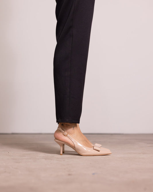 Décolleté slingback fiocco