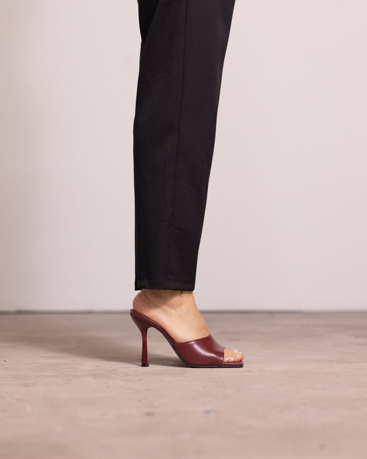 Sabot tacco lucido a stiletto