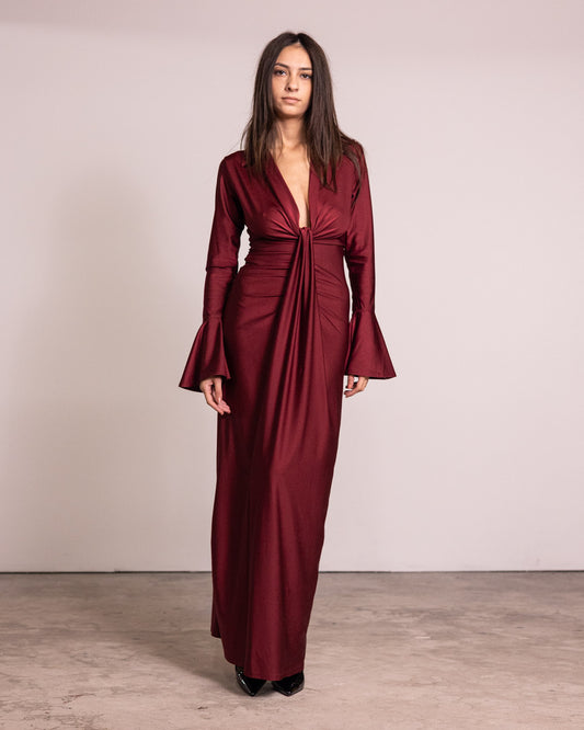 Vestito con manica a campana