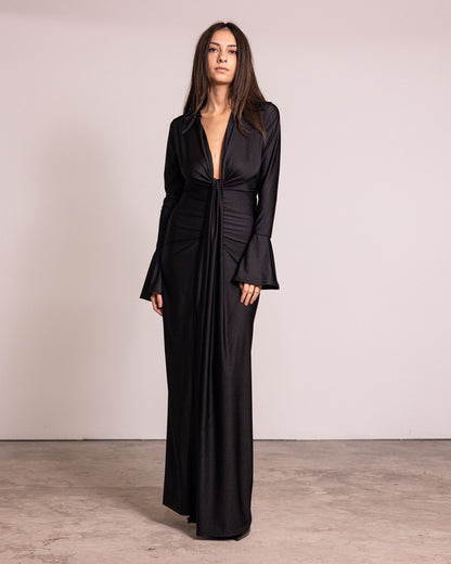 Vestito con manica a campana