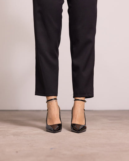 Décolleté slingback vernice