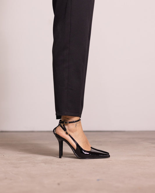 Décolleté slingback vernice