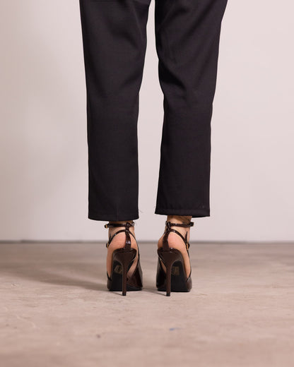Décolleté slingback vernice