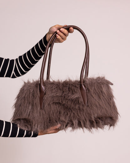 Borsa a spalla in pelliccia