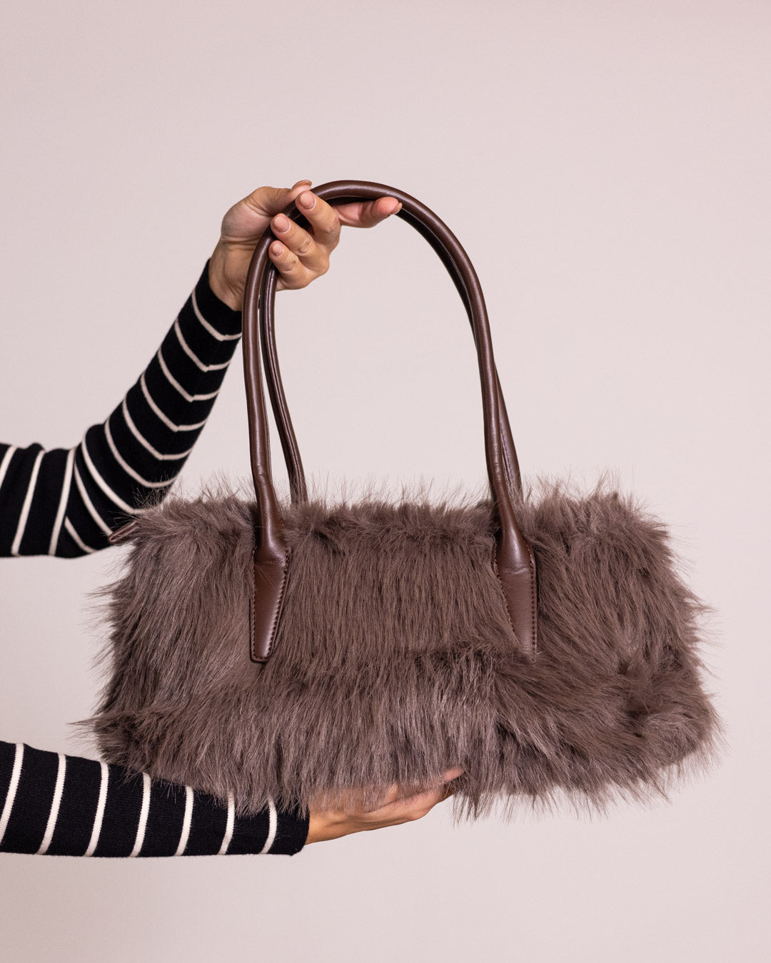 Borsa a spalla in pelliccia