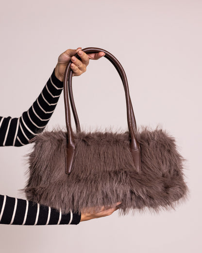 Borsa a spalla in pelliccia