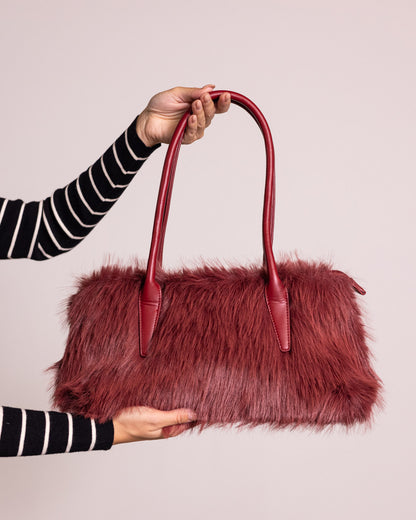Borsa a spalla in pelliccia