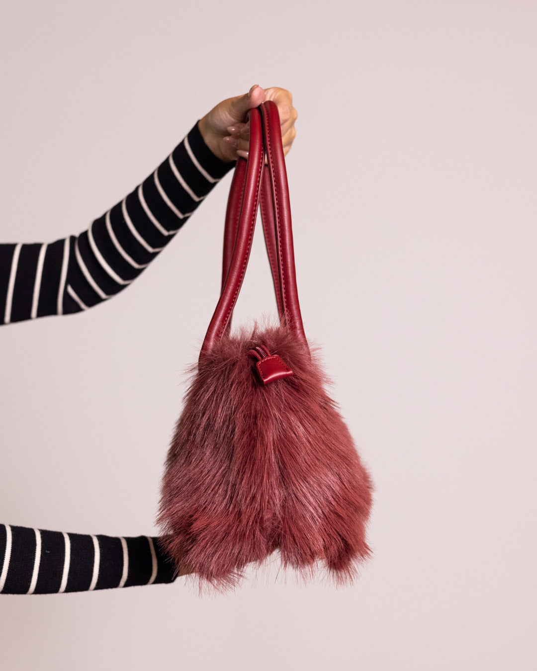 Borsa a spalla in pelliccia