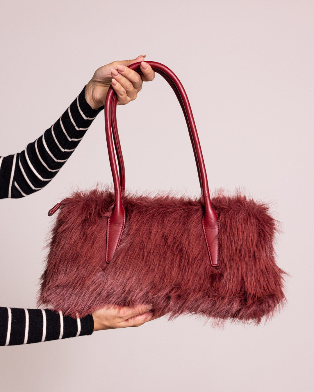 Borsa a spalla in pelliccia