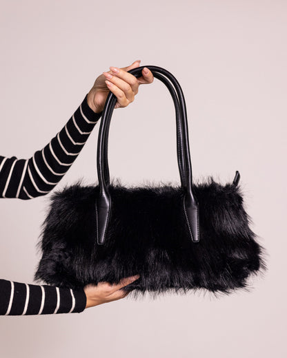 Borsa a spalla in pelliccia