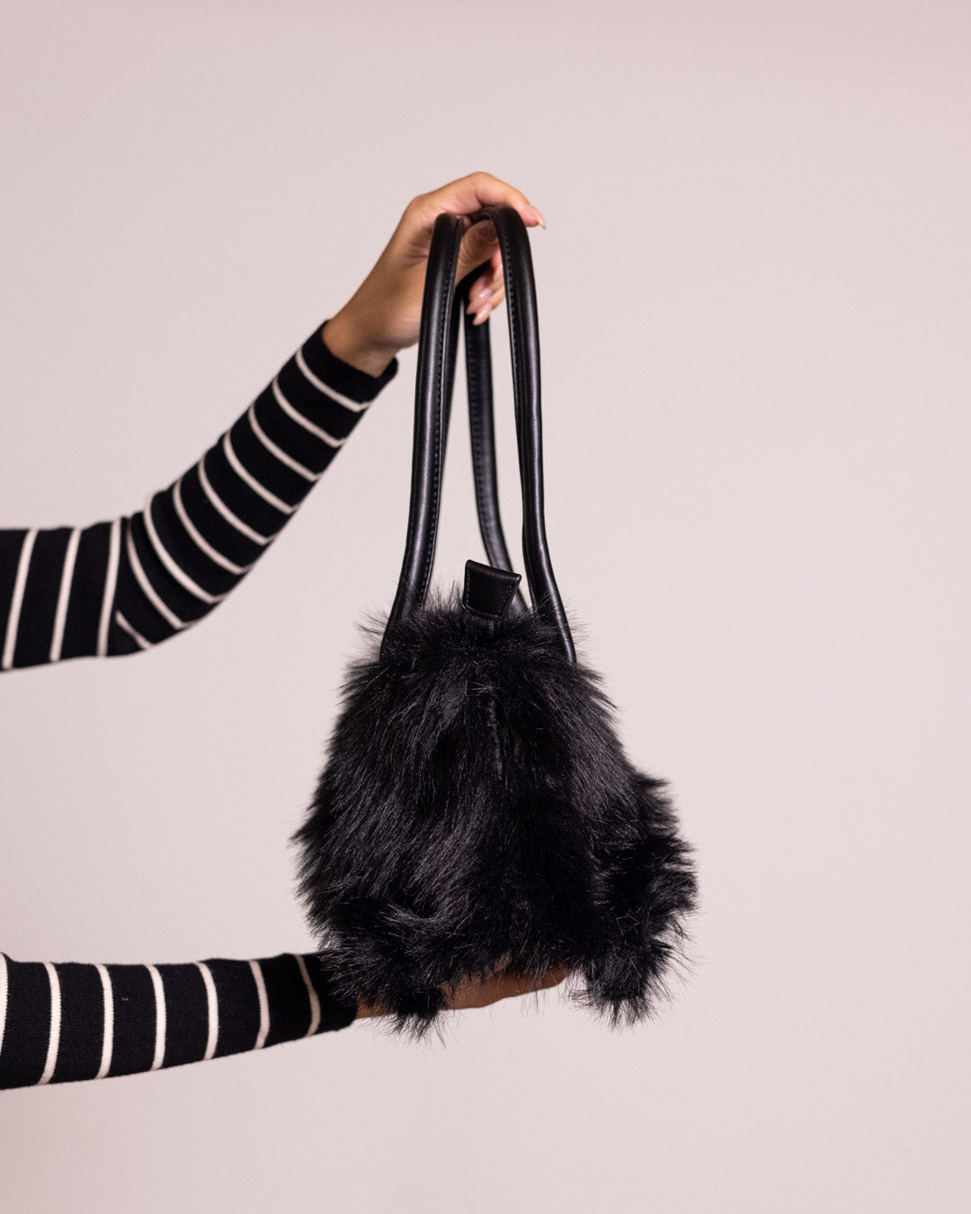 Borsa a spalla in pelliccia