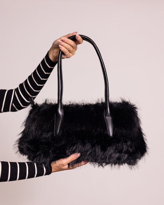 Borsa a spalla in pelliccia