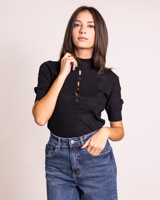 Maglione lupetto mezza manica