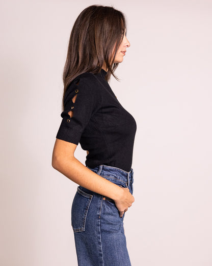 Maglione lupetto mezza manica