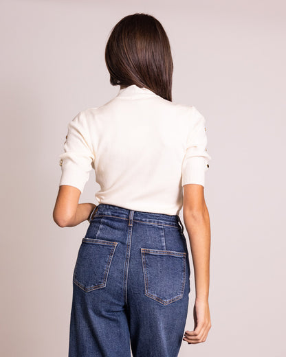 Maglione lupetto mezza manica