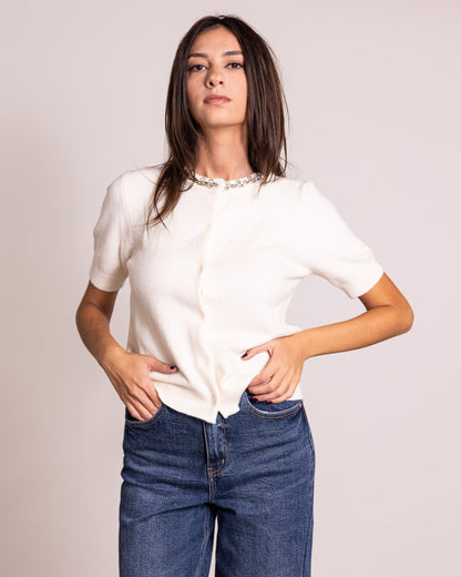 Cardigan mezza manica