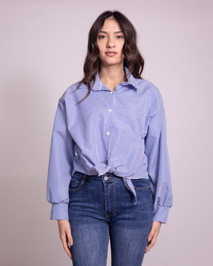 Camicia righe e brillantini