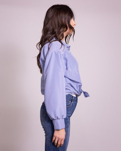 Camicia righe e brillantini