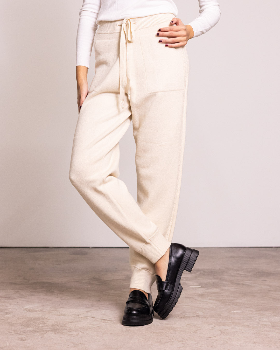 Pantalone jogger in maglia