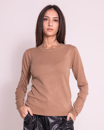 Maglione rasato girocollo