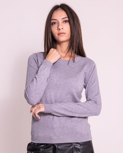 Maglione rasato girocollo