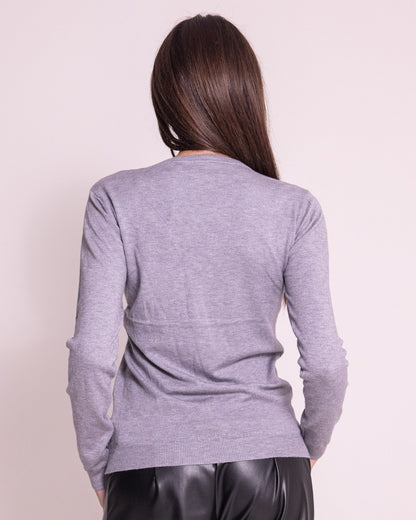 Maglione rasato girocollo