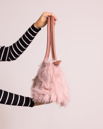 Borsa a spalla in pelliccia