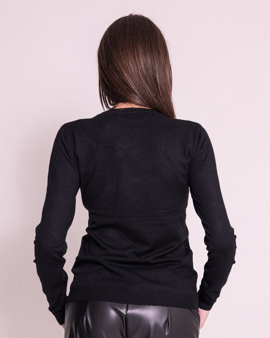 Maglione rasato girocollo