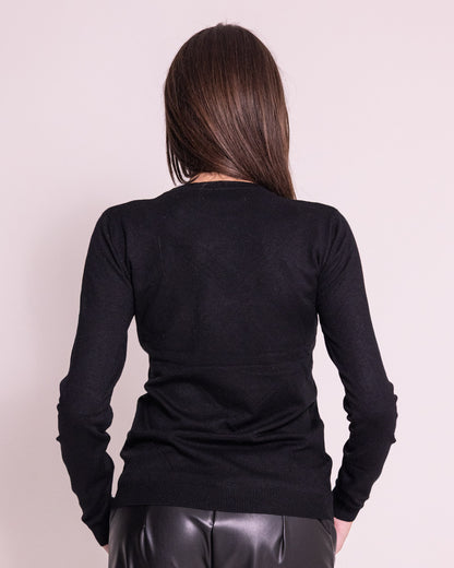 Maglione rasato girocollo