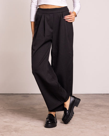 Pantalone palazzo con pinces