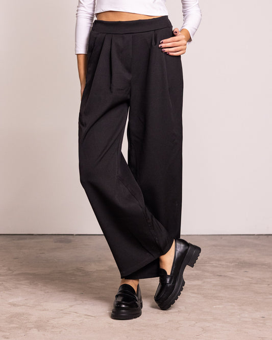 Pantalone palazzo con pinces