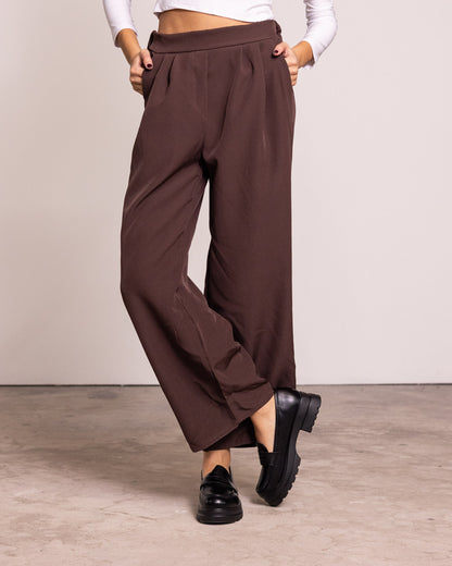 Pantalone palazzo con pinces