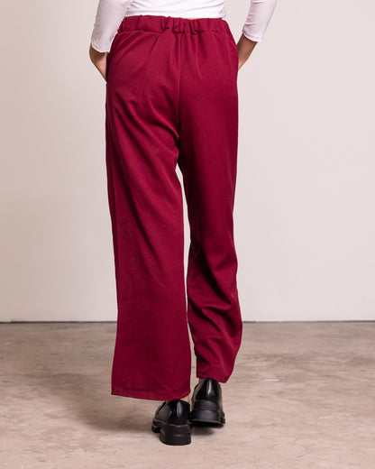 Pantalone palazzo con pinces
