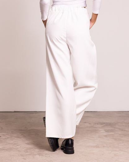 Pantalone palazzo con pinces