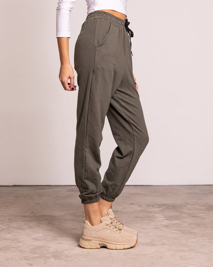 Pantalone tuta con laccio e polsino