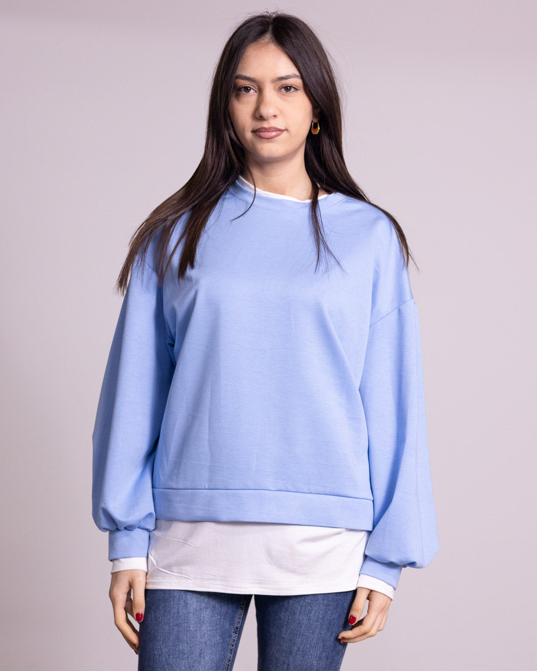 Felpa con finta t-shirt