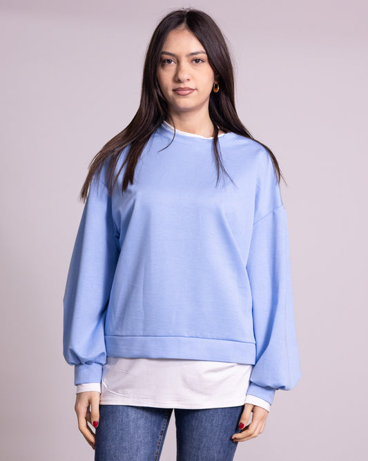 Felpa con finta t-shirt