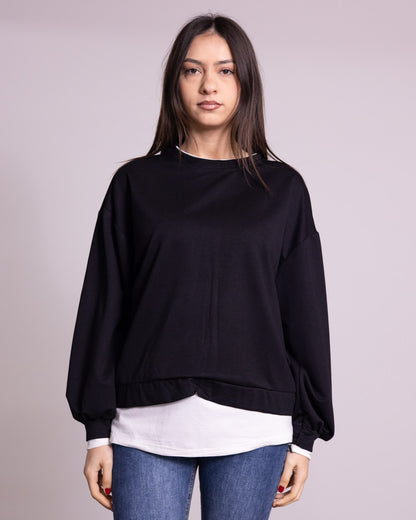 Felpa con finta t-shirt