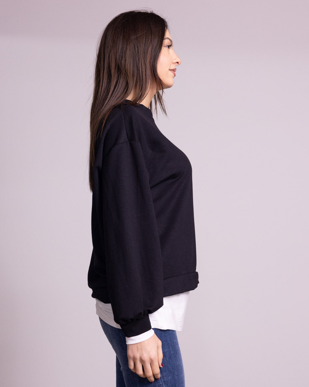 Felpa con finta t-shirt
