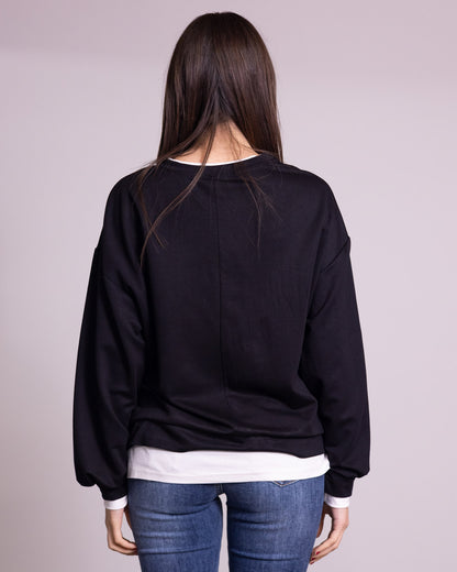 Felpa con finta t-shirt