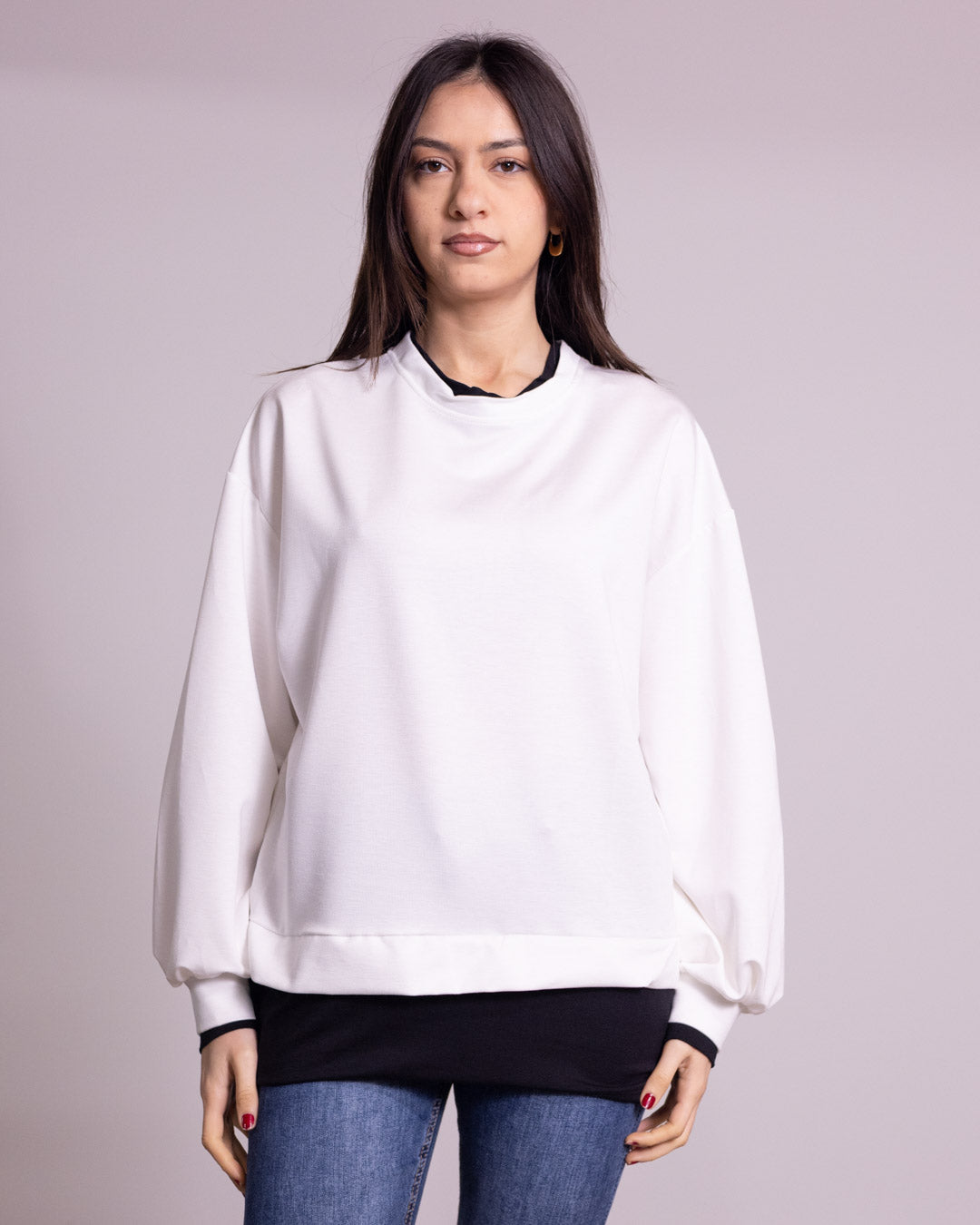 Felpa con finta t-shirt
