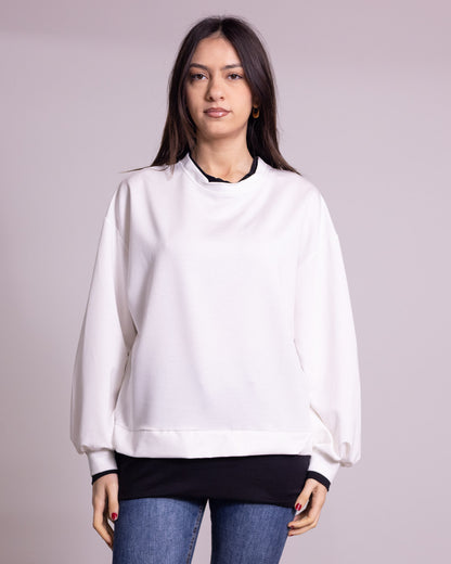 Felpa con finta t-shirt