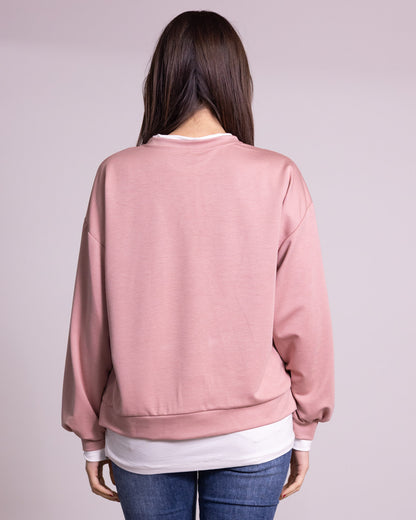 Felpa con finta t-shirt