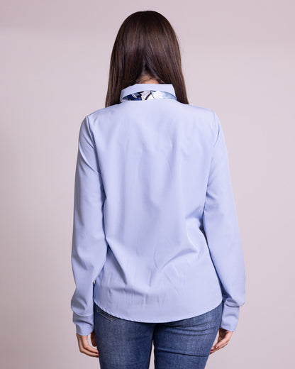 Camicia con foulard fiocco
